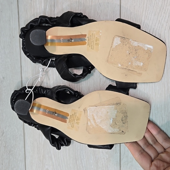 Sam Edelman Women Marlena Leather Heels Square Toe Sandals Shoes Sz 6.5M - Picture 10 of 12